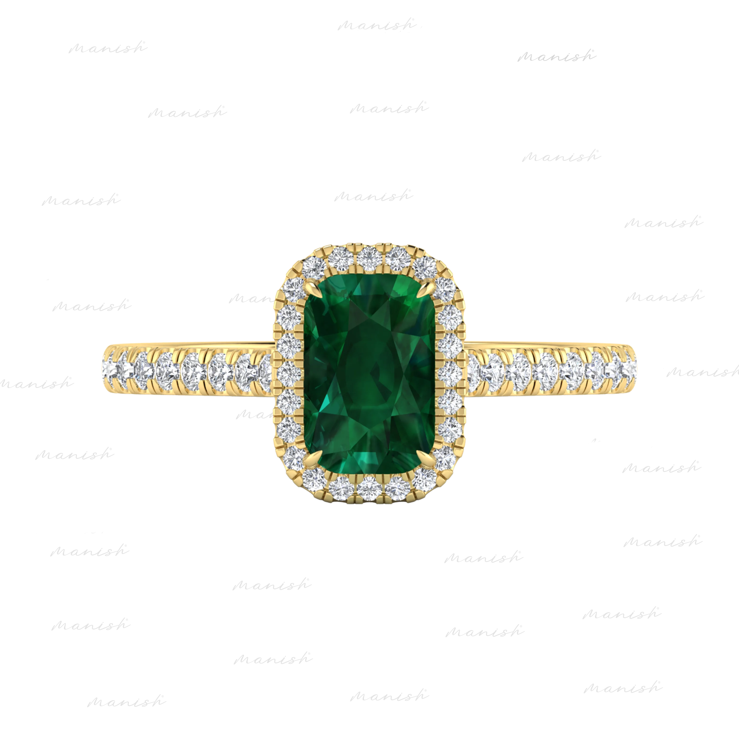 Erez Diamond and Emerald Ring